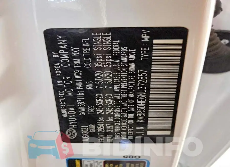 KM8R5DHE6NU372857 Photo# 14