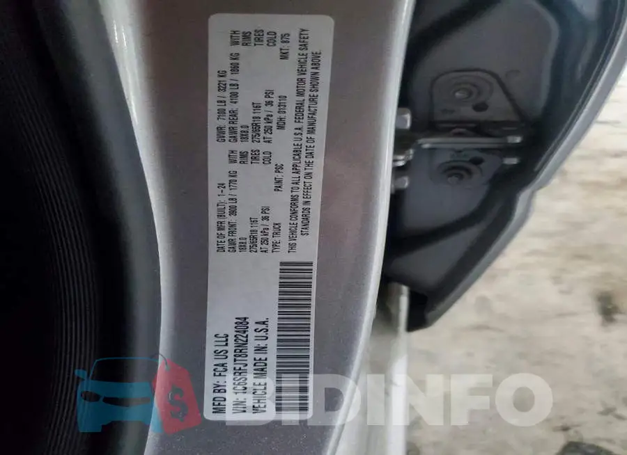 1C6SRFJT8RN224084 Photo# 12