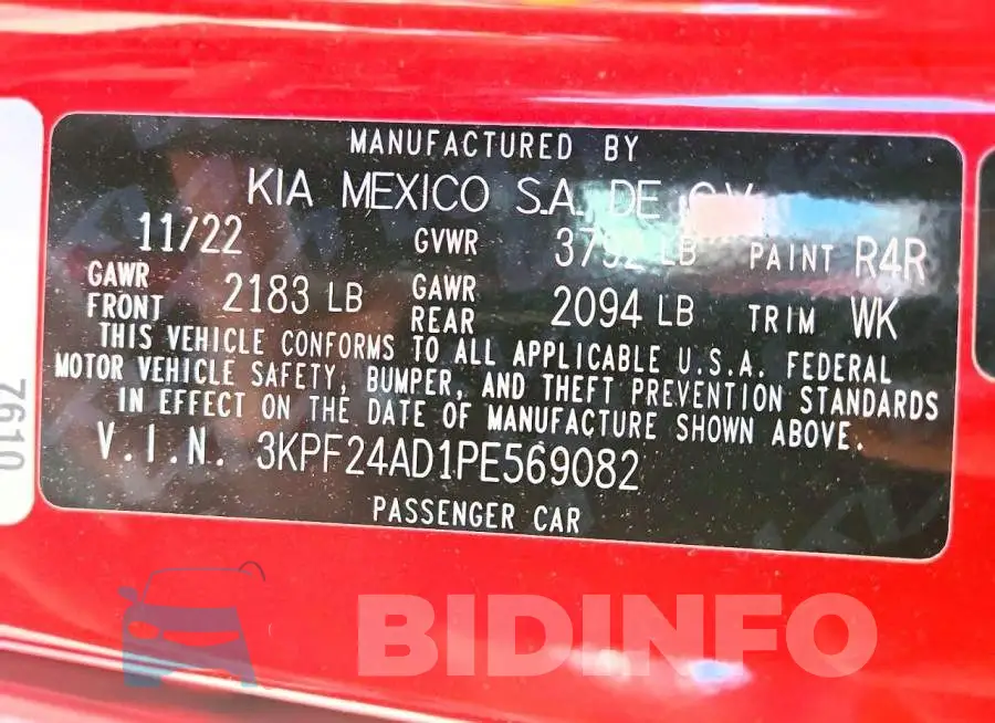 3KPF24AD1PE569082 Photo# 13