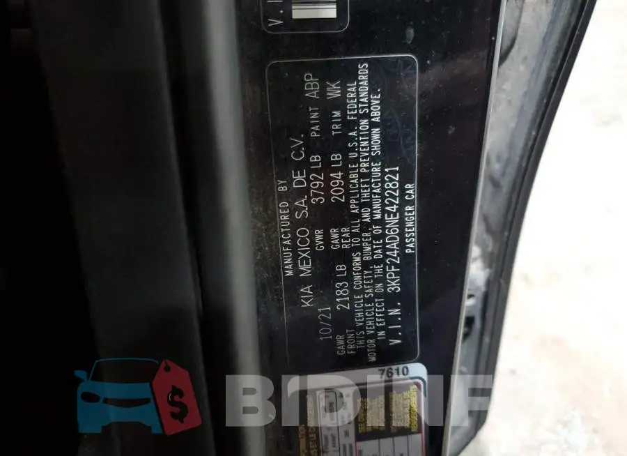 3KPF24AD6NE422821 Photo# 13