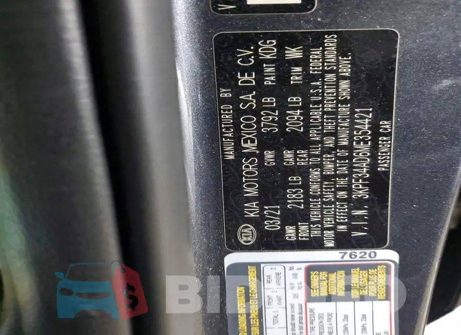3KPF34AD6ME354421 Photo# 13