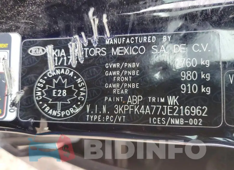 3KPFK4A77JE216962 Photo# 12