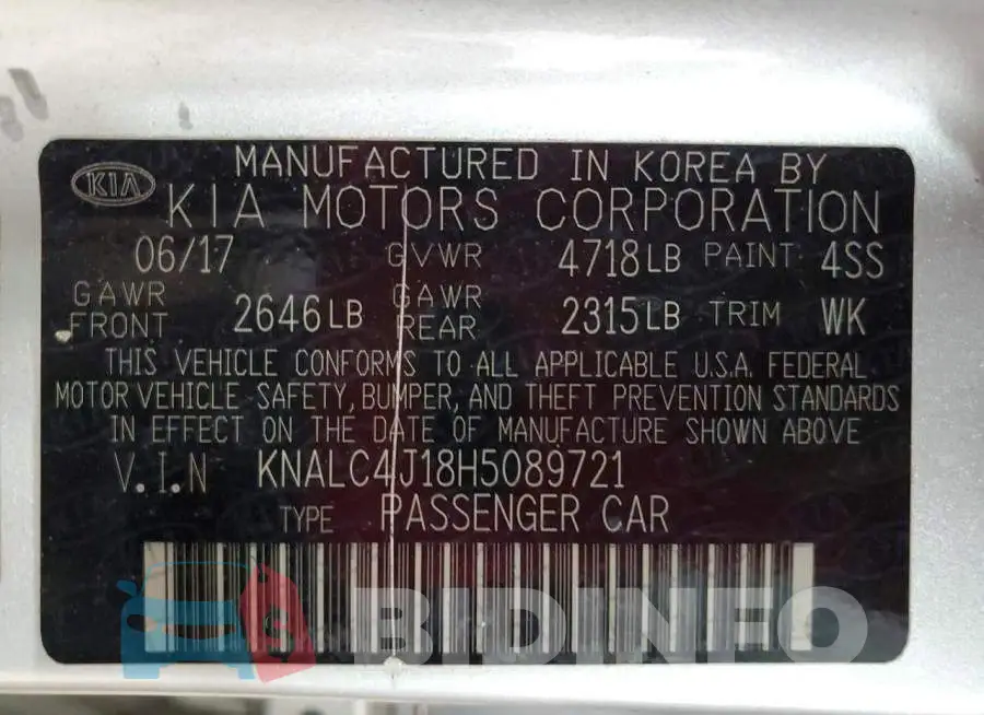 KNALC4J18H5089721 Photo# 12
