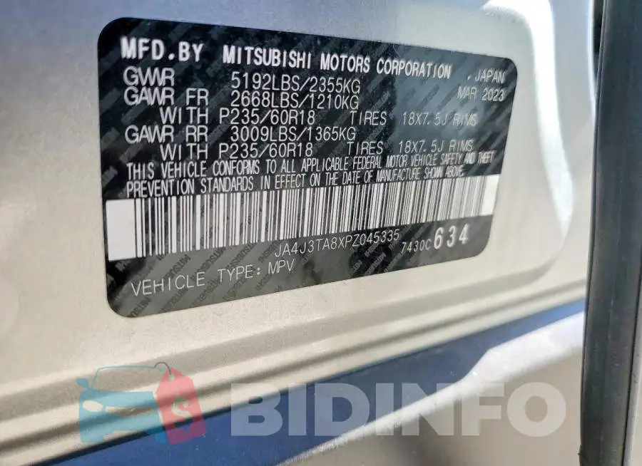 JA4J3TA8XPZ045335 Photo# 13