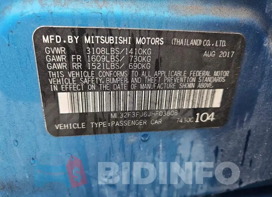 ML32F3FJ6JHF03808 Photo# 13