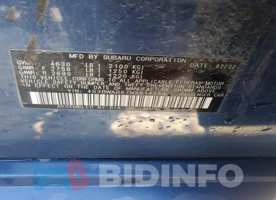 4S3BWAB67N3014952 Photo# 12