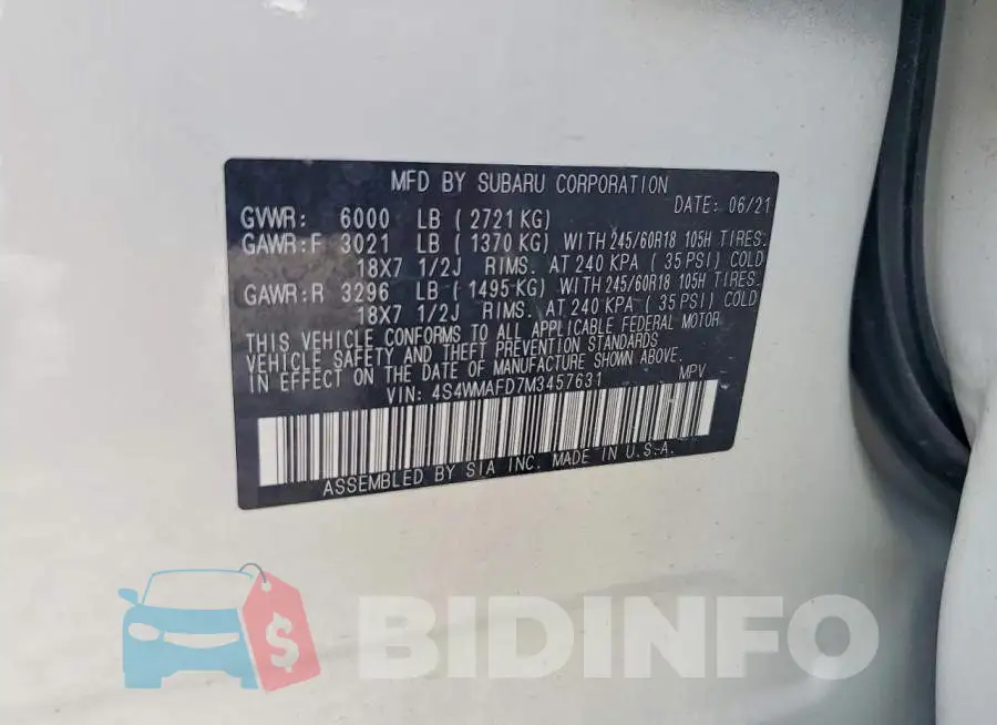 4S4WMAFD7M3457631 Photo# 13