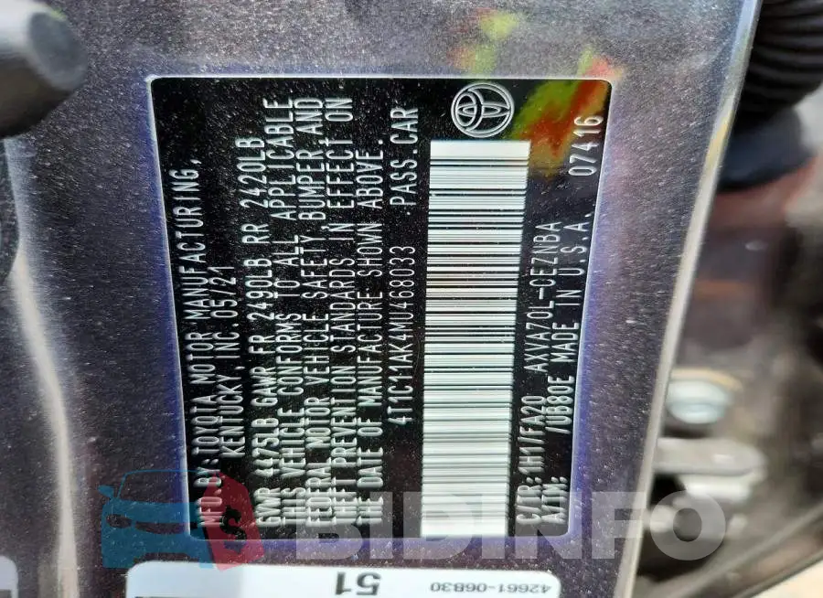 4T1C11AK4MU468033 Photo# 12