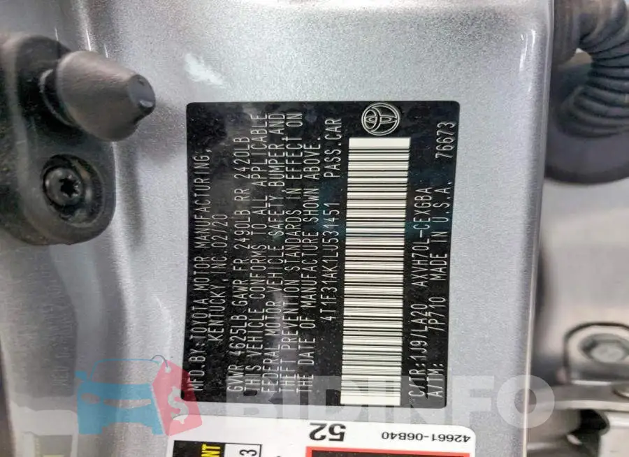 4T1F31AK1LU531451 Photo# 12