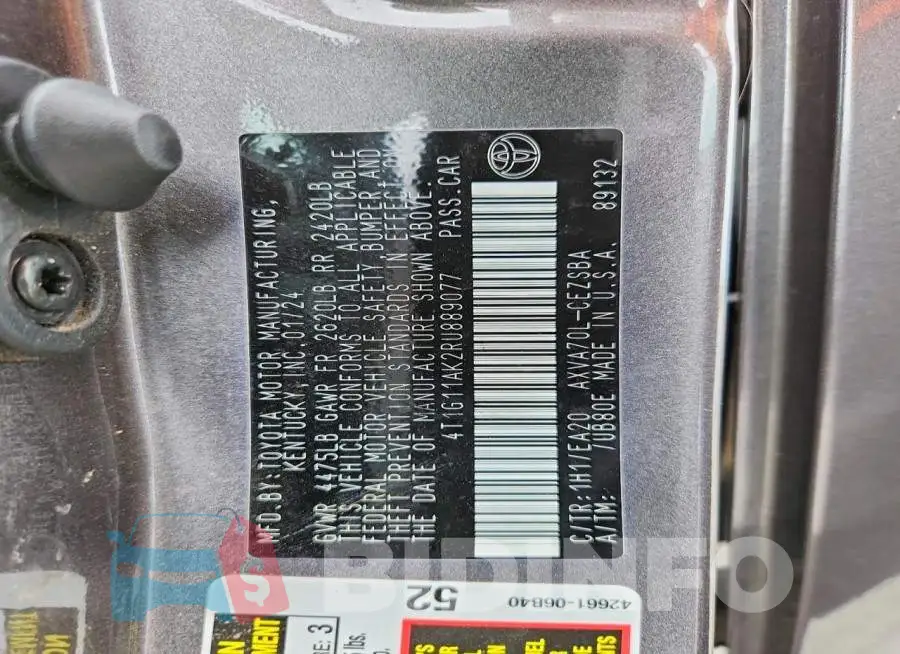 4T1G11AK2RU889077 Photo# 13