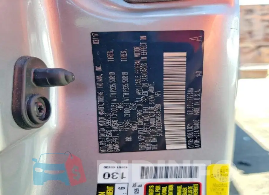 5TDXZ3DC5HS840598 Photo# 12