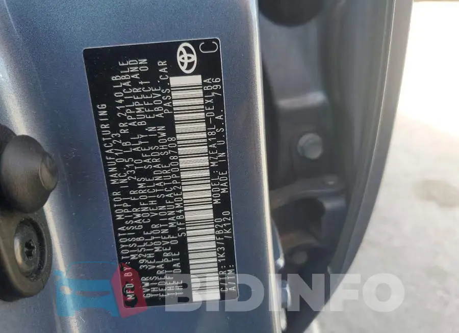 5YFB4MDE2PP008708 Photo# 12