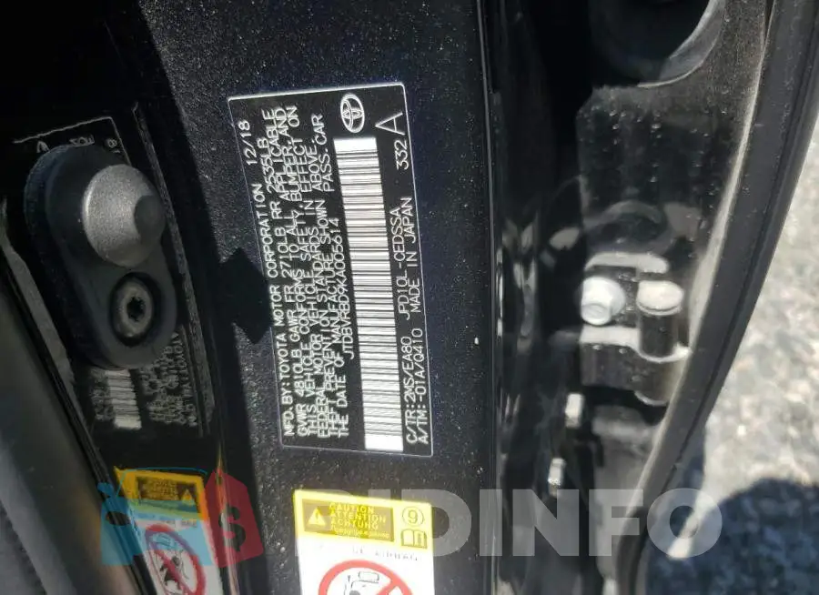 JTDBVRBD9KA005614 Photo# 12