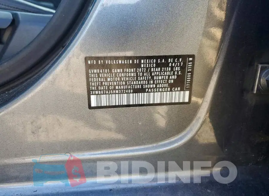3VWB67AJ5HM372480 Photo# 12