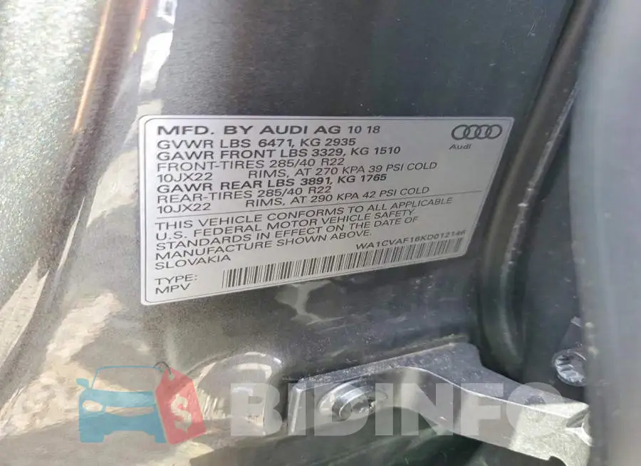 WA1CVAF16KD012146 Photo# 13