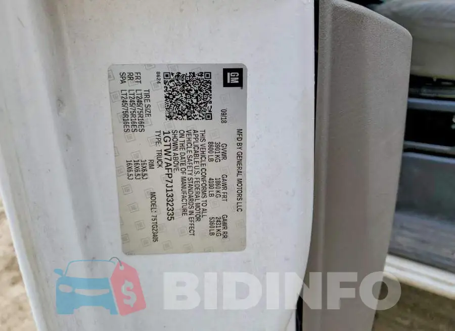 1GTW7AFP7J1332335 Photo# 13