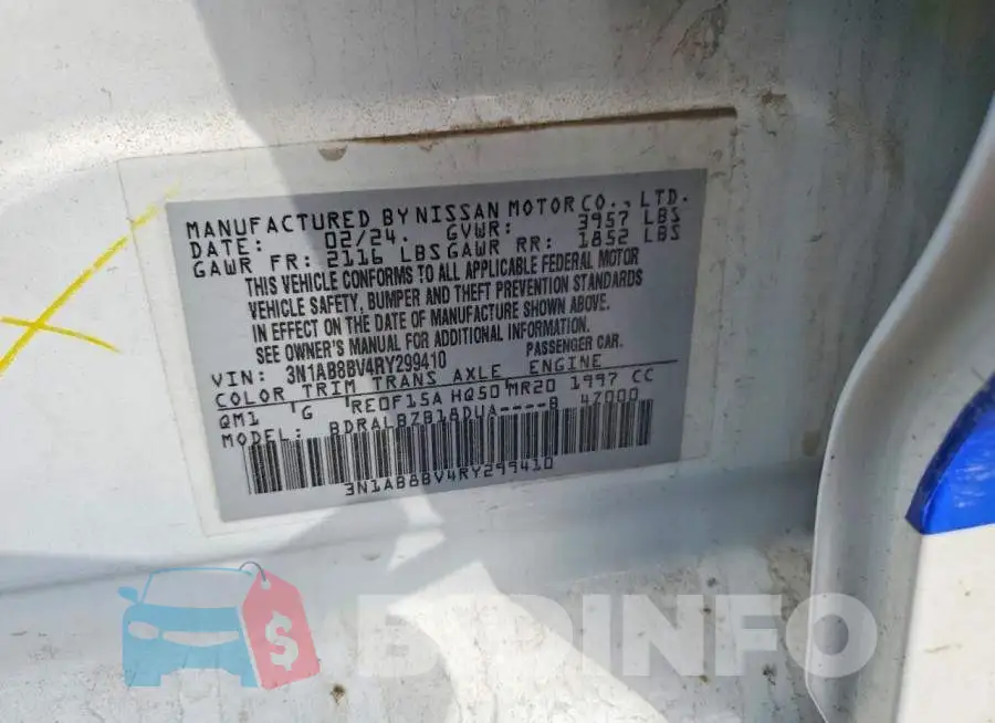 3N1AB8BV4RY299410 Photo# 12