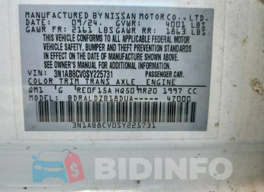 3N1AB8CV0SY225731 Photo# 13