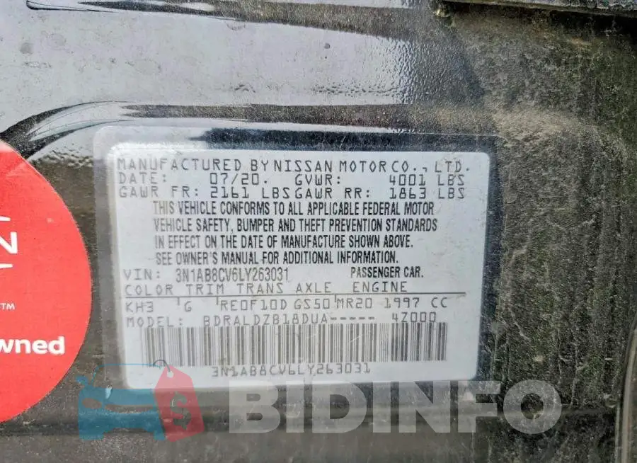 3N1AB8CV6LY263031 Photo# 12