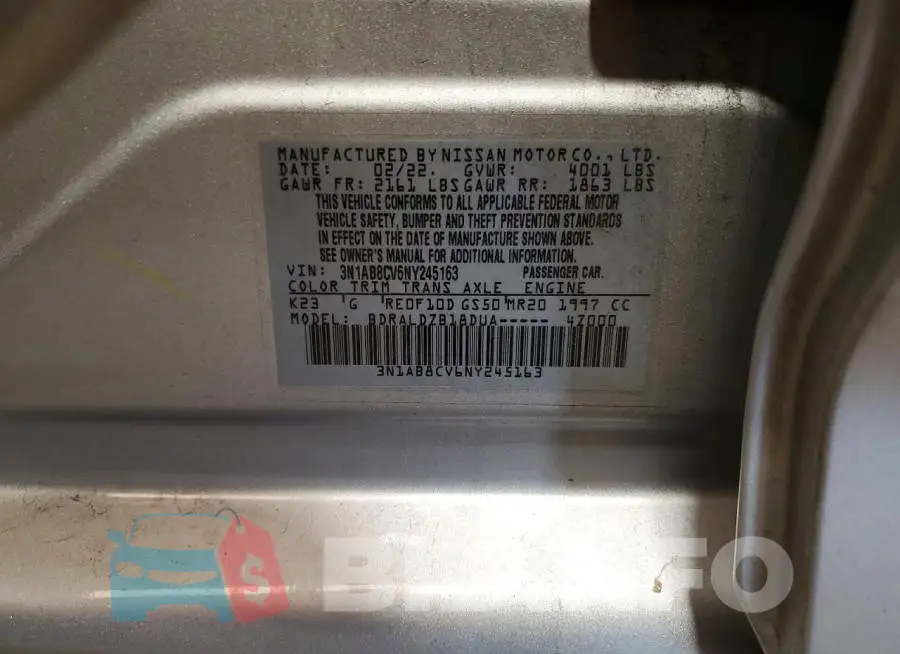 3N1AB8CV6NY245163 Photo# 12