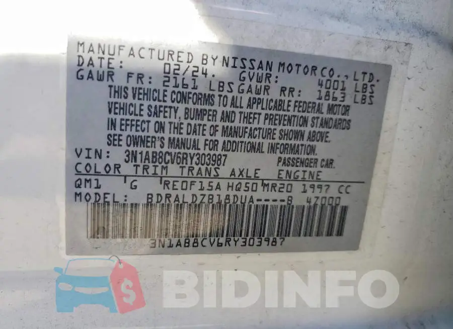 3N1AB8CV6RY303987 Photo# 12