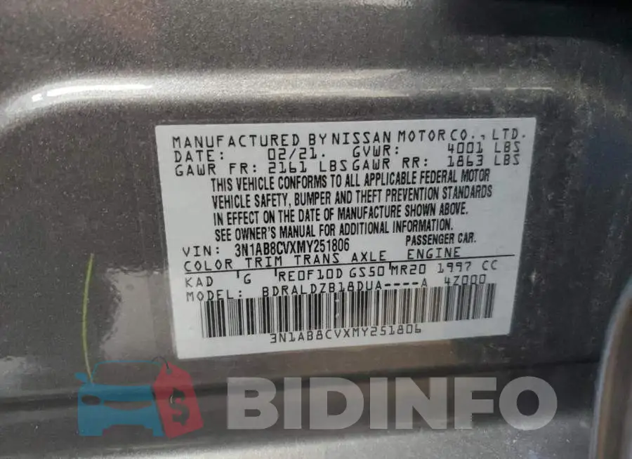 3N1AB8CVXMY251806 Photo# 12