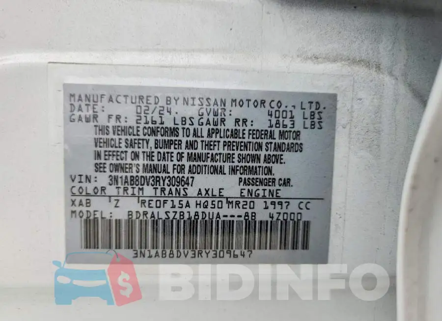 3N1AB8DV3RY309647 Photo# 12