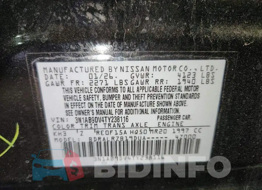 3N1AB9DV4TY238116 Photo# 12