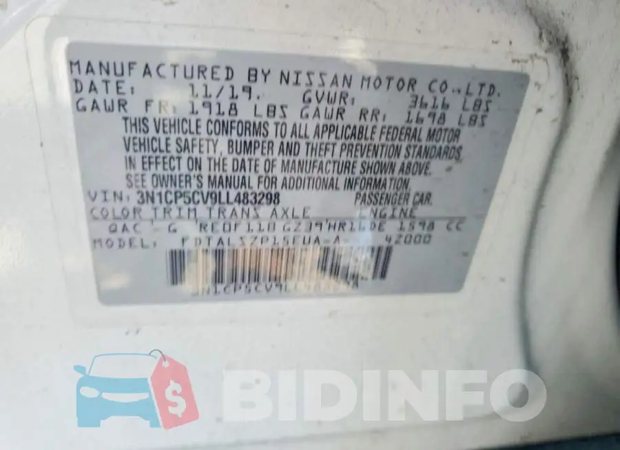 3N1CP5CV9LL483298 Photo# 12