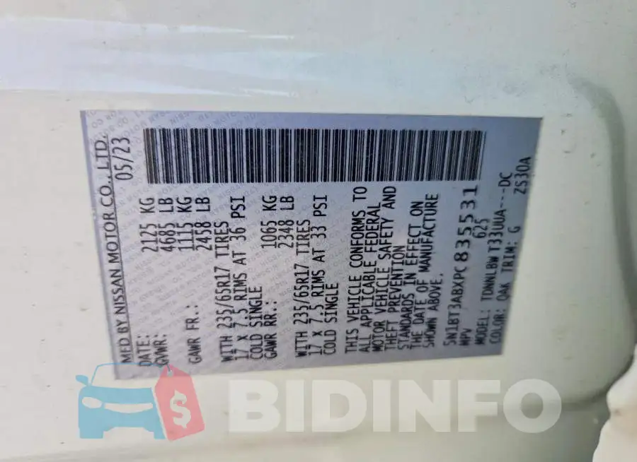 5N1BT3ABXPC835531 Photo# 14