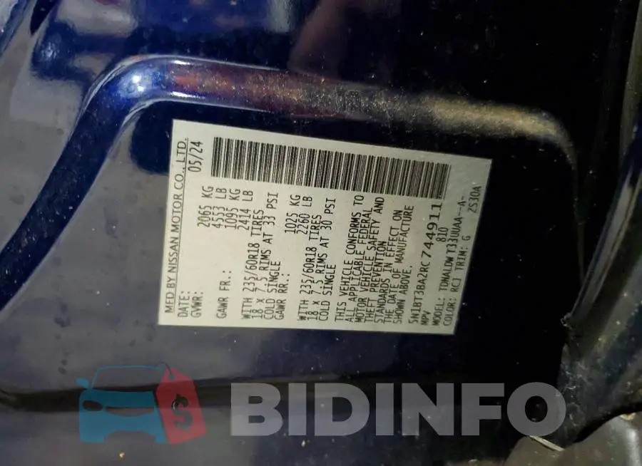 5N1BT3BA2RC744911 Photo# 13