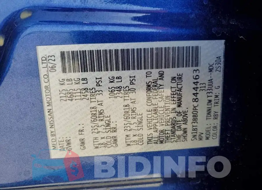 5N1BT3BB0PC844463 Photo# 12