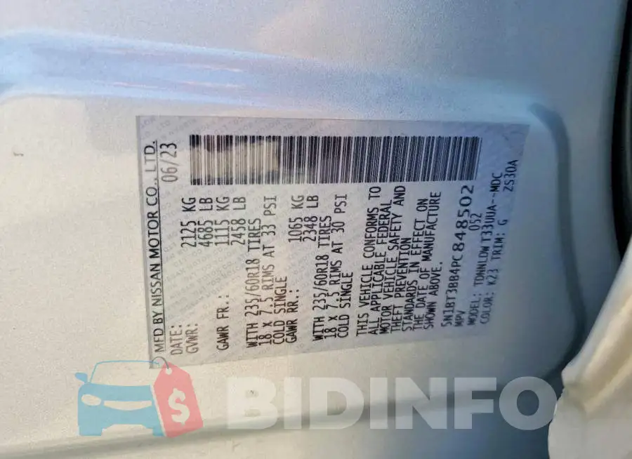5N1BT3BB4PC848502 Photo# 12