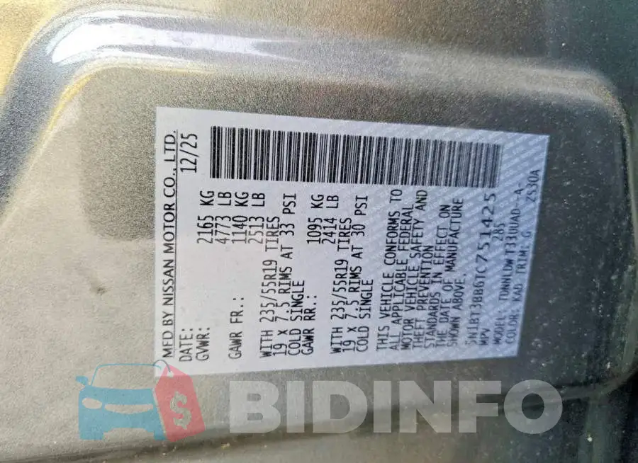 5N1BT3BB6TC751425 Photo# 14