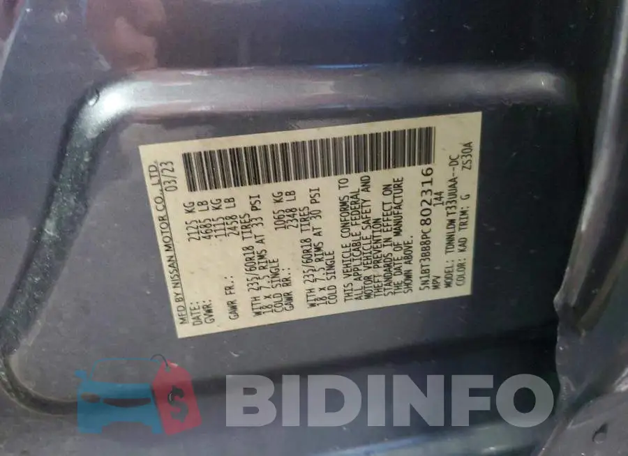 5N1BT3BB8PC802316 Photo# 13