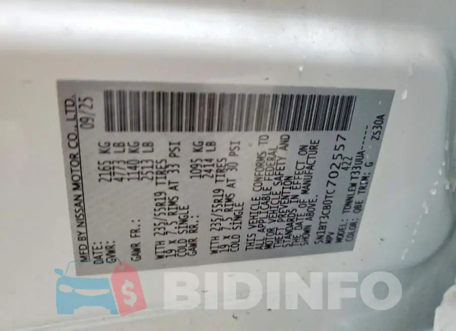 5N1BT3CB0TC702557 Photo# 14