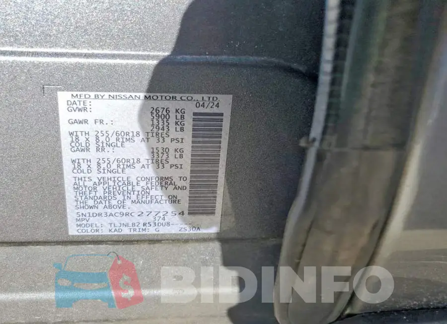 5N1DR3AC9RC277254 Photo# 12