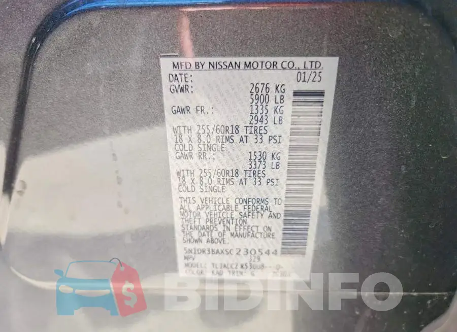 5N1DR3BAXSC230544 Photo# 13