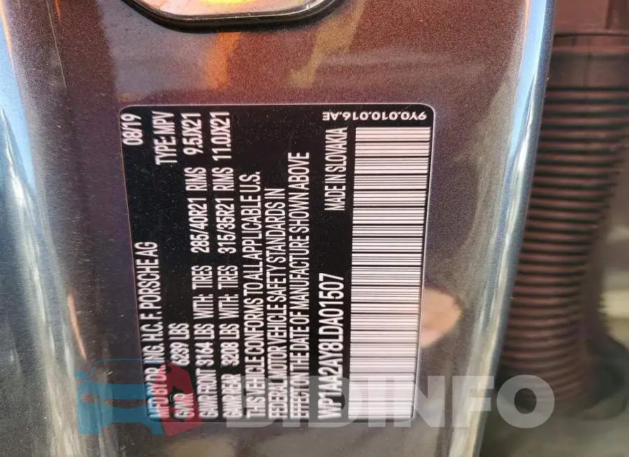 WP1AA2AY8LDA01507 Photo# 13