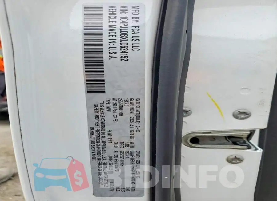 1C4PJLDBXLD624152 Photo# 14