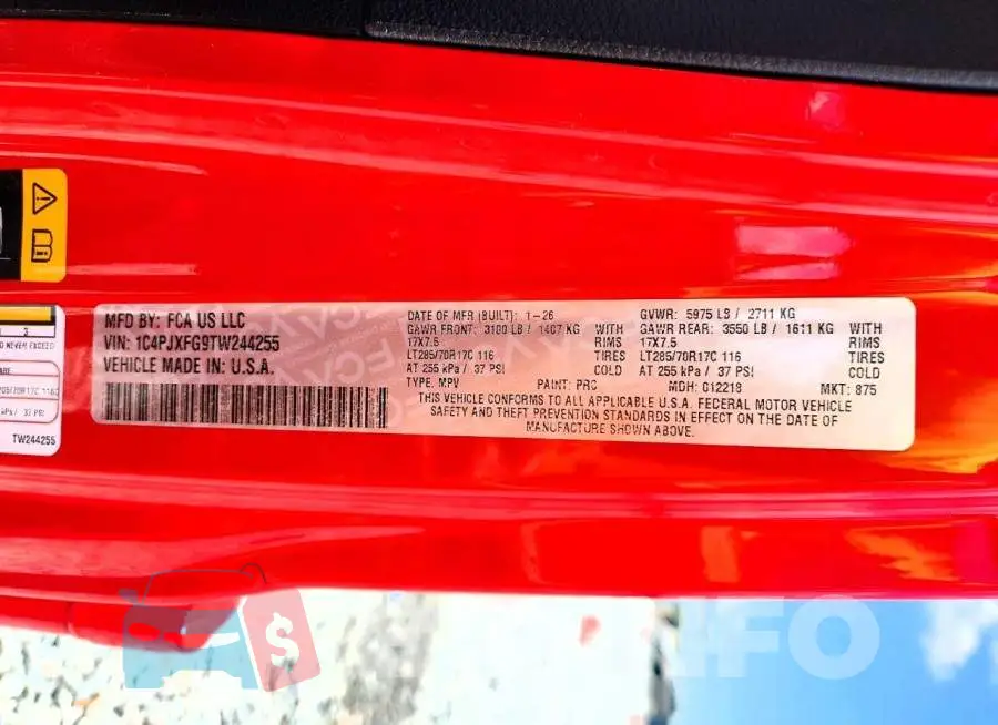 1C4PJXFG9TW244255 Photo# 13