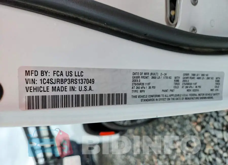1C4SJRBP3RS137049 Photo# 14