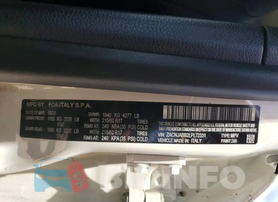ZACNJABB2LPL72331 Photo# 12