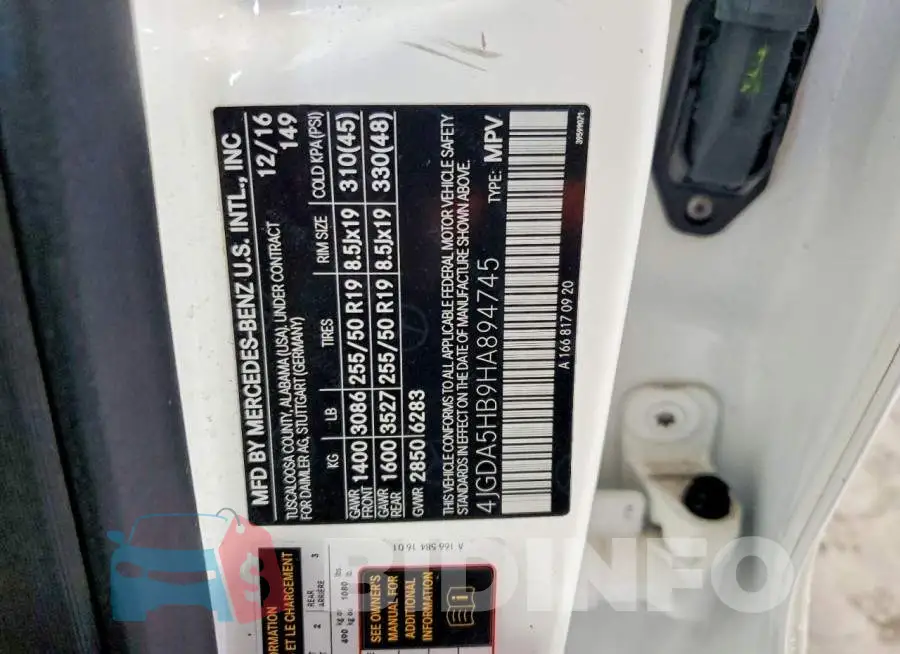 4JGDA5HB9HA894745 Photo# 13