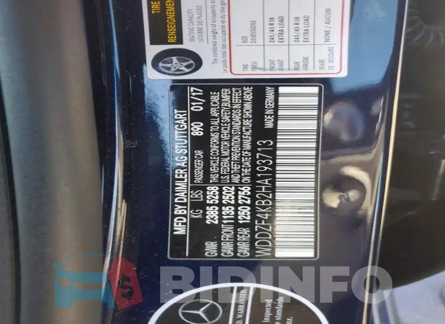 WDDZF4KB2HA193713 Photo# 12