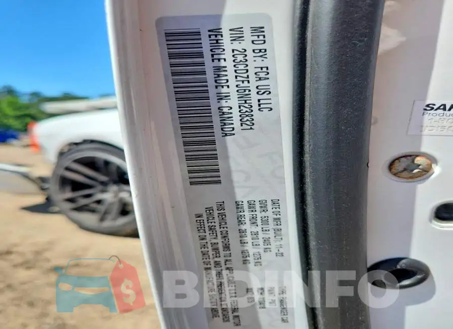 2C3CDZFJ6NH238321 Photo# 12