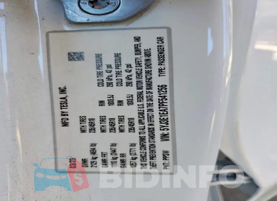 5YJ3E1EA7PF541256 Photo# 13