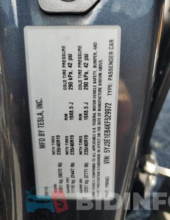 5YJ3E1EB4KF529972 Photo# 12