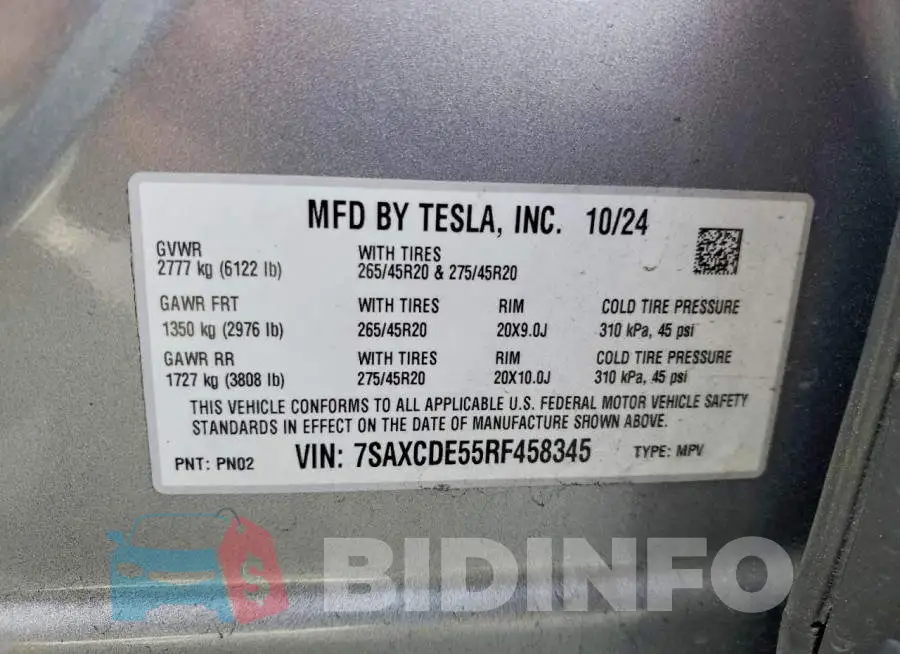 7SAXCDE55RF458345 Photo# 12
