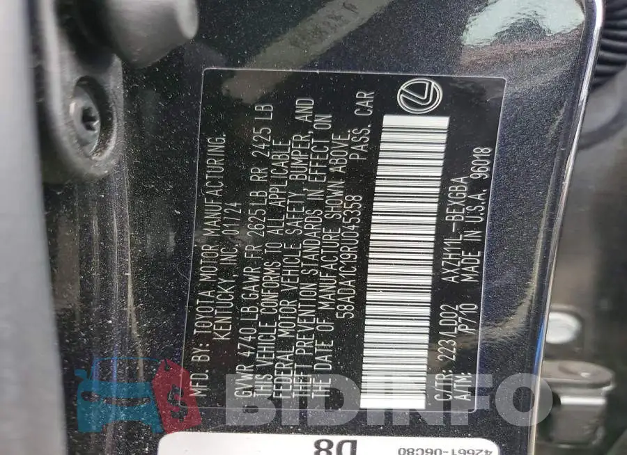 58ADA1C19RU045358 Photo# 12